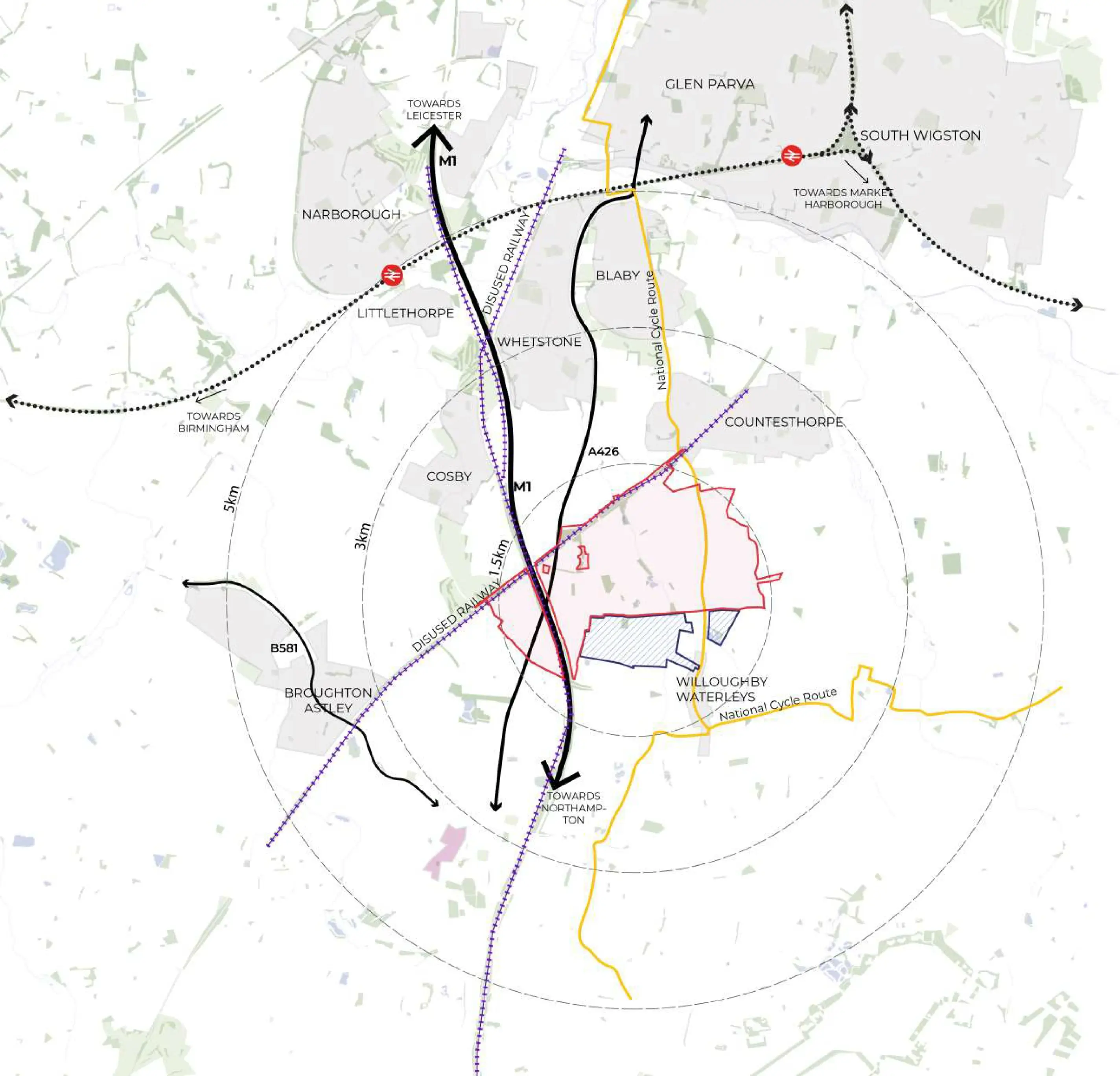 Plan of area of Whetstone Pastures